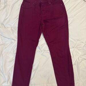 d. jeans Women's Deep Red Skinny Jeans